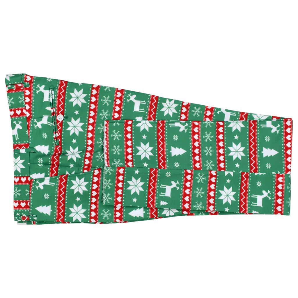 2 Piece Mens Christmas Suit with Tie Size 54 Festive Green